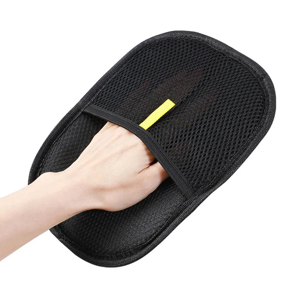Pet Grooming Gloves - Static Dusting Brush for Effective Removal of Dog and Cat Hair from Furniture, Carpets, and Clothing