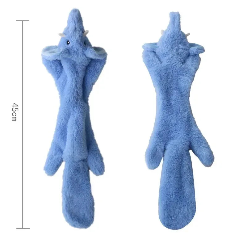 Durable Stuffingless Animal Plush Dog Toy with Squeakers - Funny Simulated Animal Design for Chewing and Play