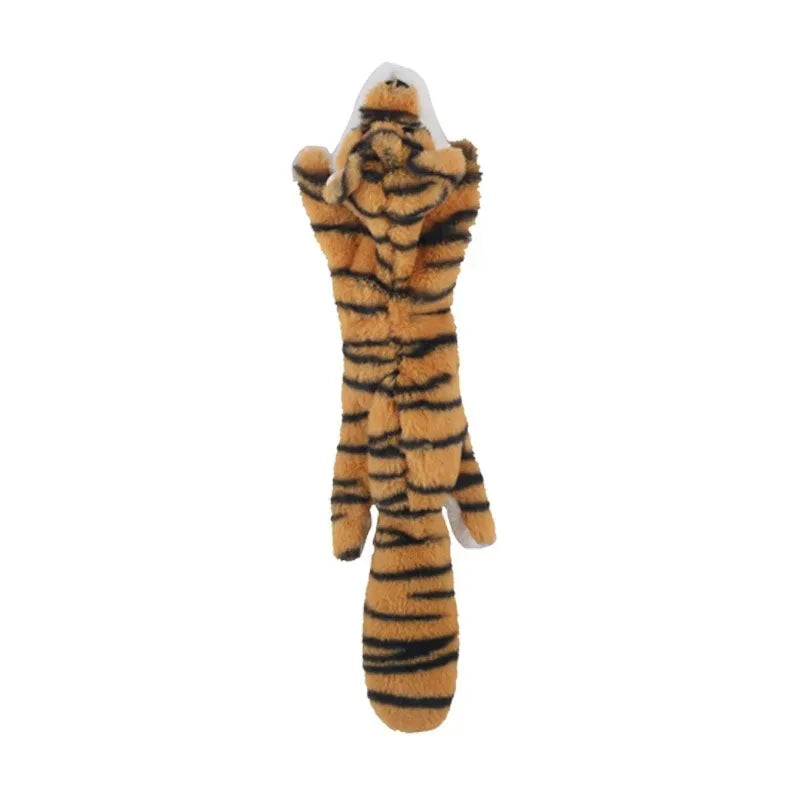 Durable Stuffingless Animal Plush Dog Toy with Squeakers - Funny Simulated Animal Design for Chewing and Play