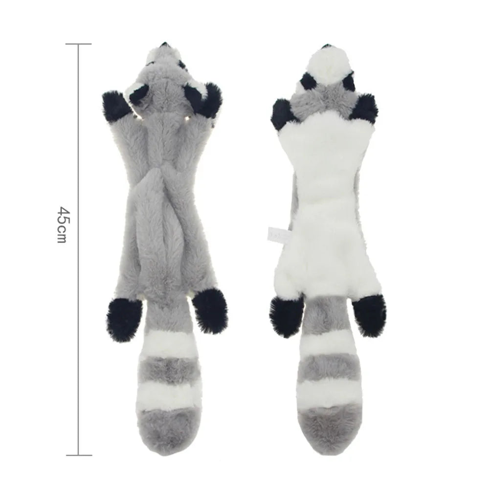 Durable Stuffingless Animal Plush Dog Toy with Squeakers - Funny Simulated Animal Design for Chewing and Play