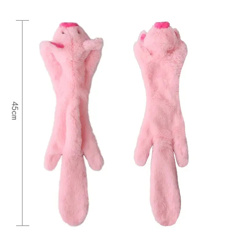 Durable Stuffingless Animal Plush Dog Toy with Squeakers - Funny Simulated Animal Design for Chewing and Play