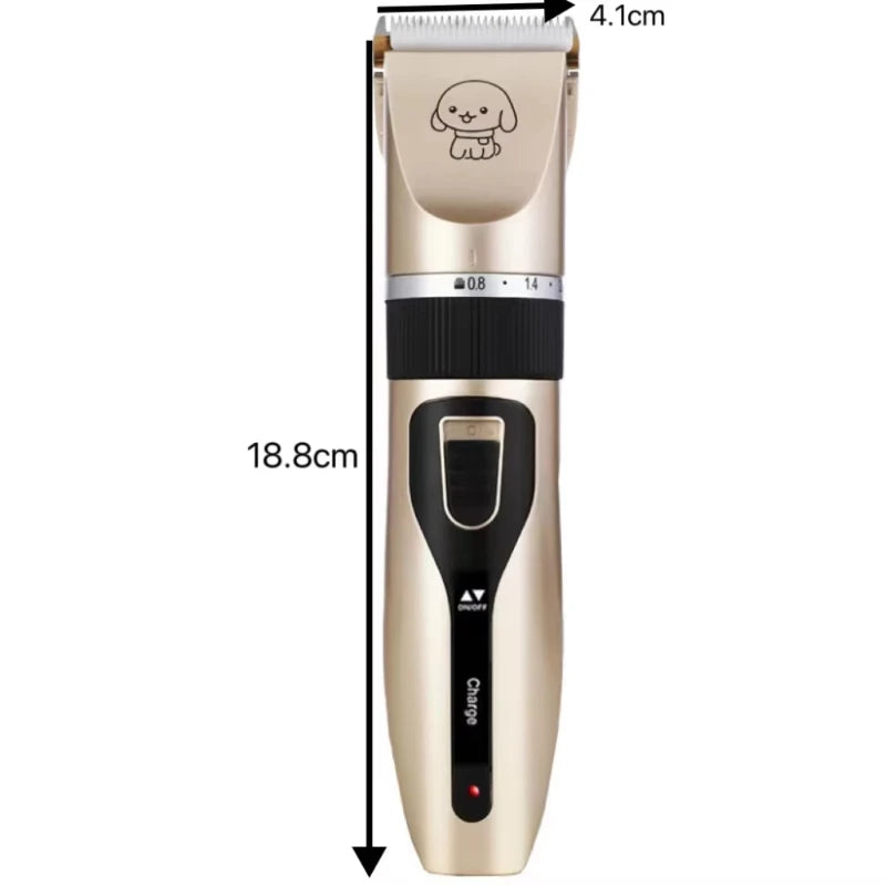 Professional Electric Pet Hair Clipper Set - Silent, USB Rechargeable Grooming Tool for Cats and Dogs